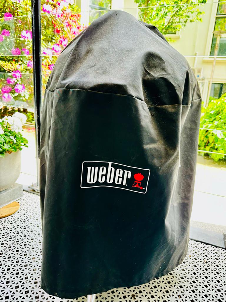 Weber Original Kettle 57 cm Zwart met hoes en wok, Tuin en Terras, Ophalen, Gebruikt