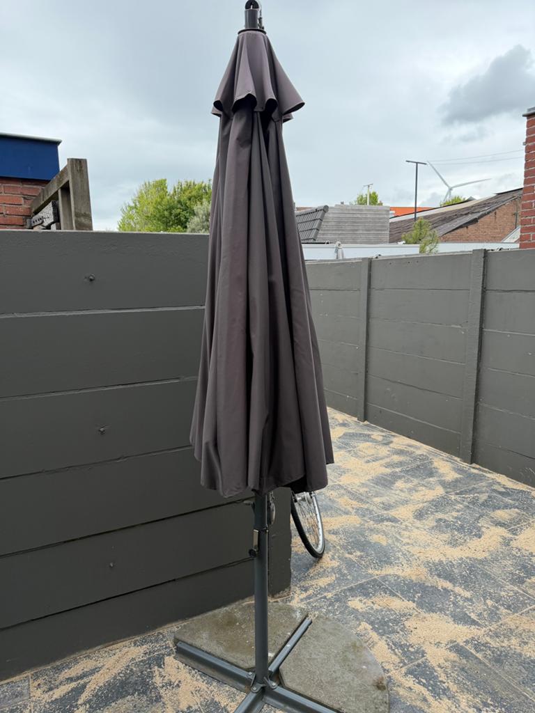 Zweefparasol, Tuin en Terras, Parasols, Ophalen, Zo goed als nieuw, 3 tot 4 meter, Zweefparasol