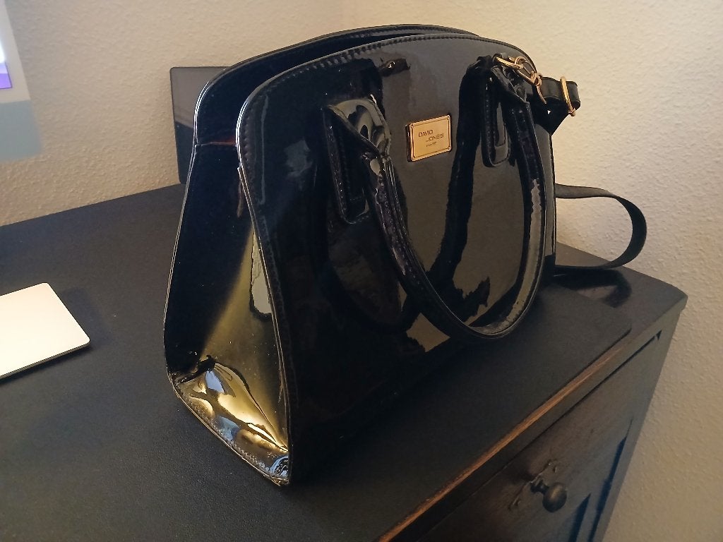 Handtas Dames Hoogglans lak leer, Ophalen of Verzenden, Nieuw, Zwart, Handtas
