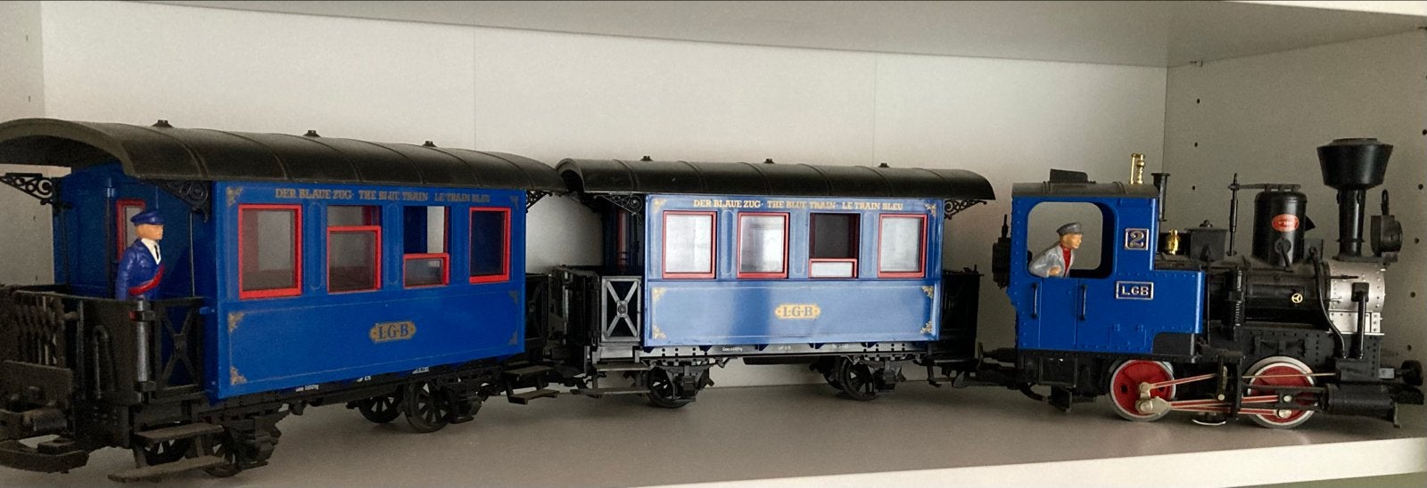 LGB 20301 Treinset 'Der Blaue Zug' met locomotief en wagons, Ophalen, Treinset, Gelijkstroom, Zo goed als nieuw