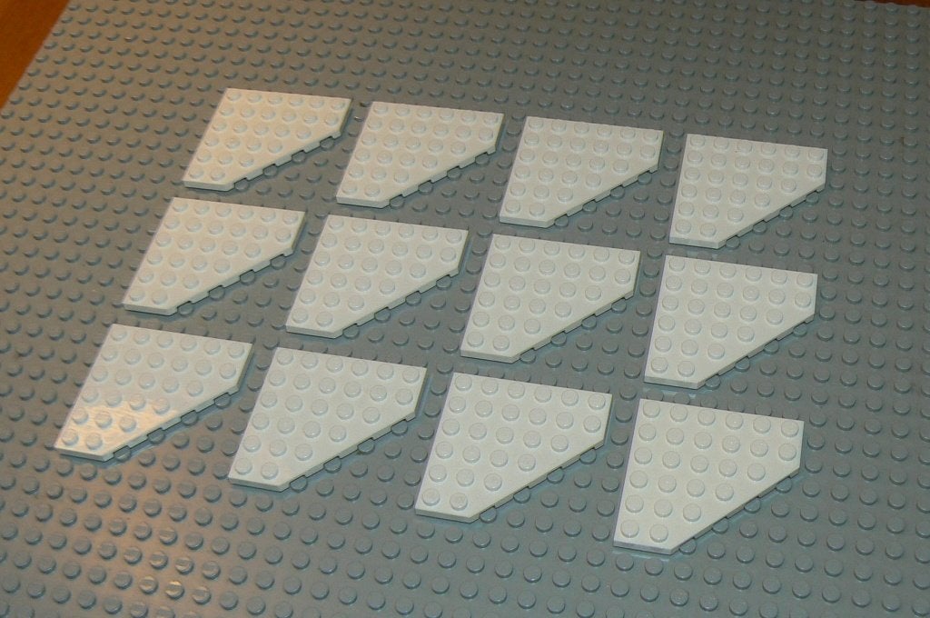 L809 Hoek plaatjes 6x6 wit 12 st., Ophalen of Verzenden, Nieuw, Losse stenen, Lego