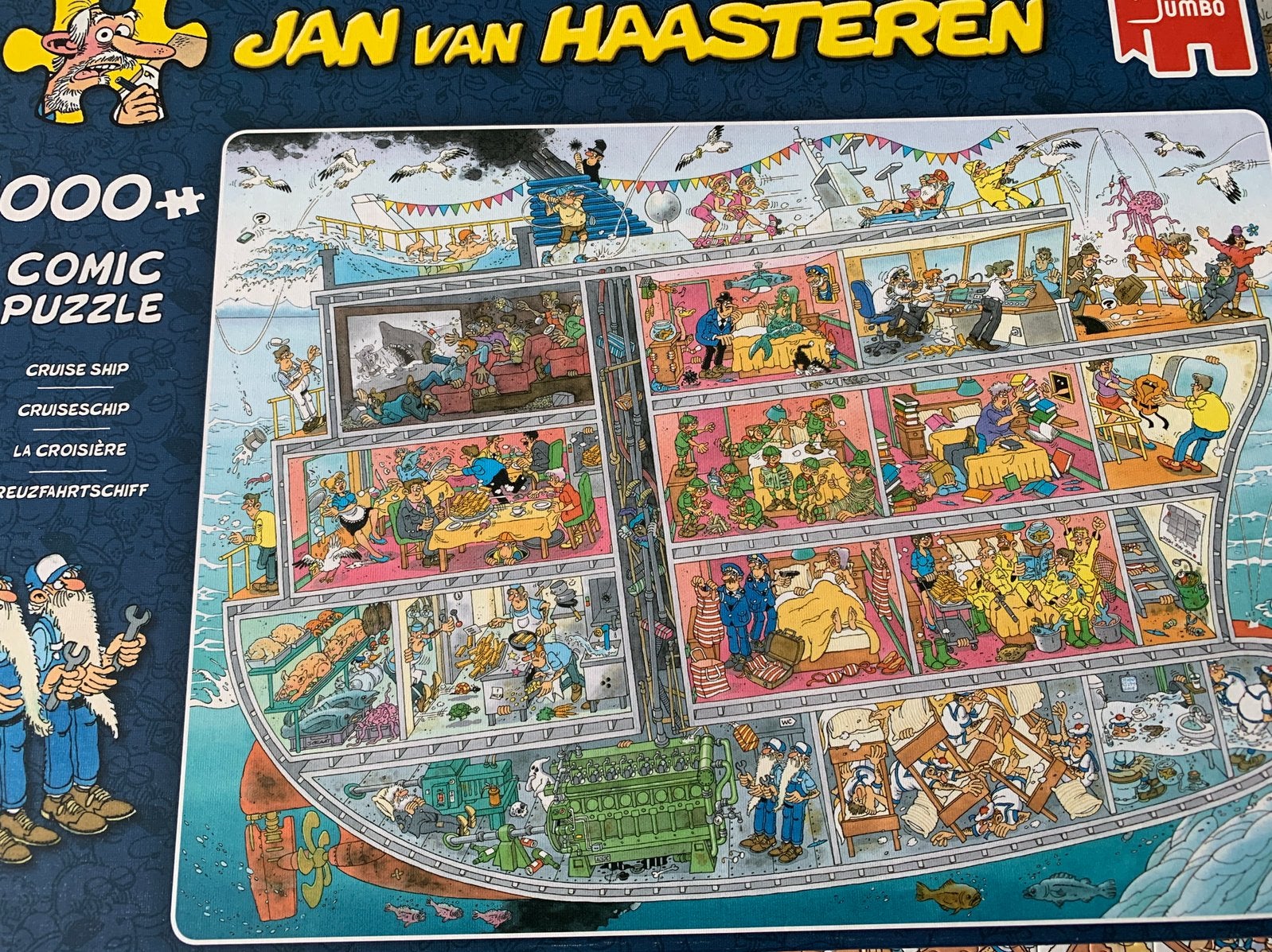 Jan van Haasteren 1000 stukjes Cruiseschip, Ophalen, 500 t/m 1500 stukjes, Zo goed als nieuw