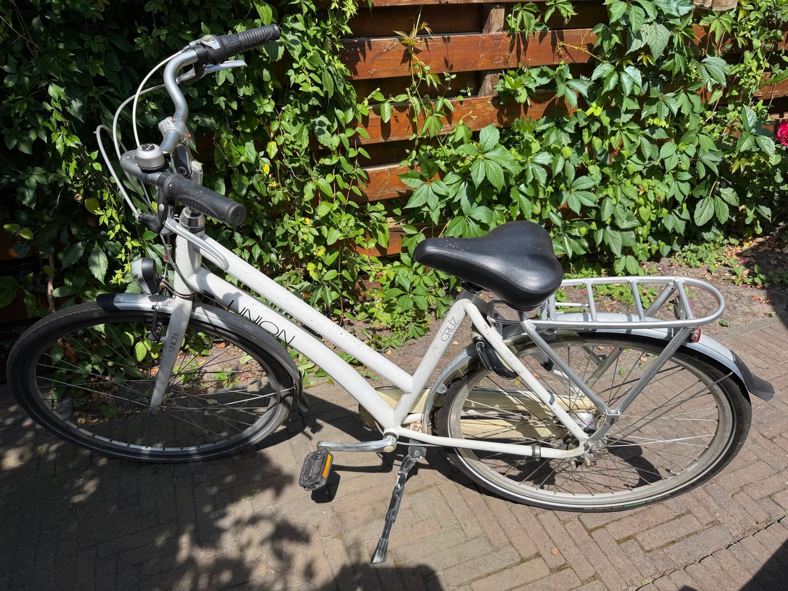 Vandaag of morgen ophalen! Union damesfiets - Wit, Gebruikt, Velgrem, 50 tot 53 cm, Ophalen, Overige merken