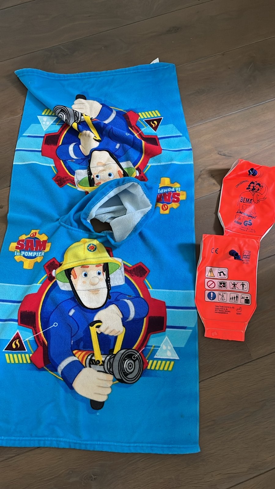 Brandweerman Sam badponcho, Ophalen of Verzenden, Zo goed als nieuw, Jongen, Badponcho