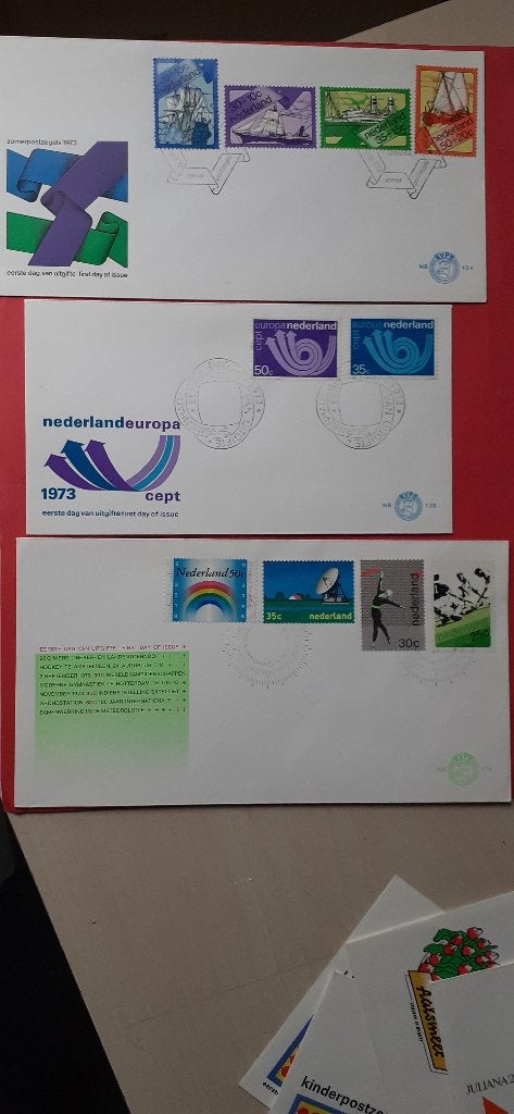 NL Nederland FDC's jaargang 1973, Verzenden, Onbeschreven, Nederland