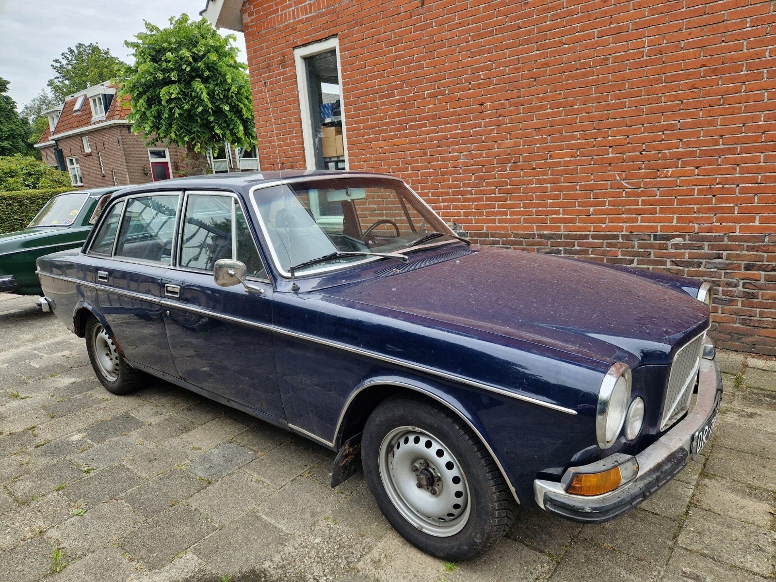 Volvo 164 B30E 1972 LPG schuifdak handgeschakeld, Achterwielaandrijving, Blauw, Leder, Handgeschakeld