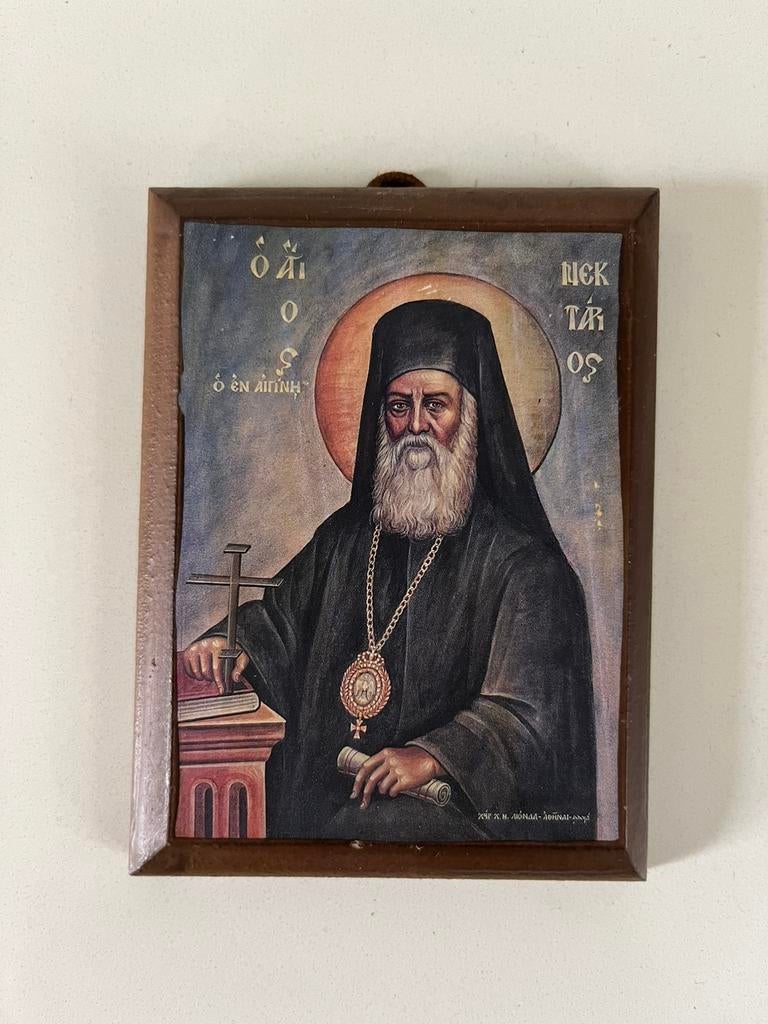 Grieks byzantijns icoon St. Nektarios, Ophalen of Verzenden