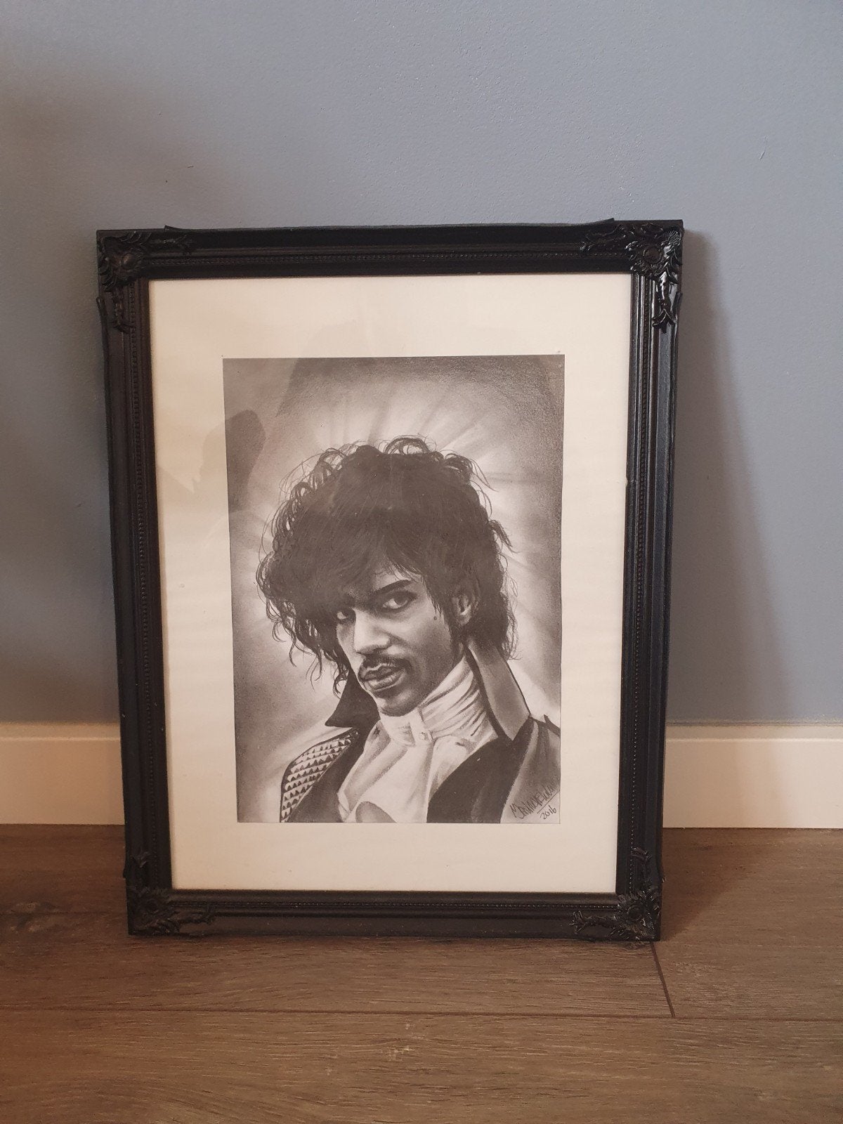 Prince portret tekening door tattoo artiest Janine, Ophalen of Verzenden