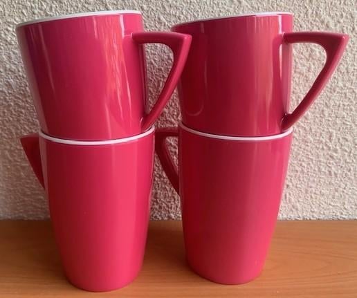 Mepal Rosti Wave: 4 bekers in fuchsia, Caravans en Kamperen, Kampeeraccessoires, Zo goed als nieuw, Ophalen of Verzenden
