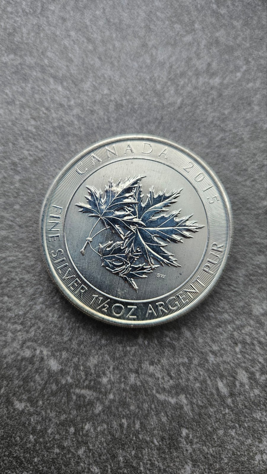 1.5 ouncr maple leaf 2015, Postzegels en Munten, Ophalen of Verzenden, Noord-Amerika, Zilver