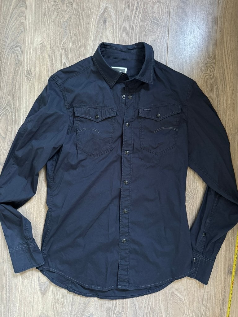 G-Star RAW heren overhemd - Maat M, Ophalen of Verzenden, Zo goed als nieuw, Blauw
