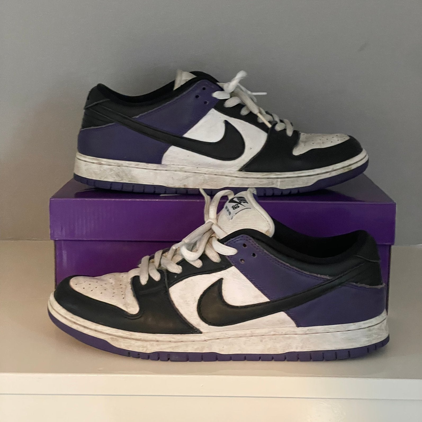 Nike SB Dunk Low Pro ‘Court Purple’ - maat 46 - gebruikt, Overige kleuren, Ophalen of Verzenden, Sneakers of Gympen, Gedragen