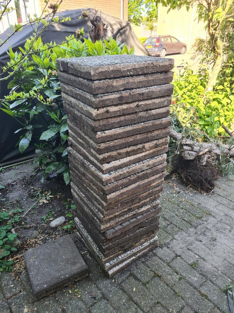 Tuintegels, Ophalen of Verzenden, Gebruikt, Beton, Terrastegels