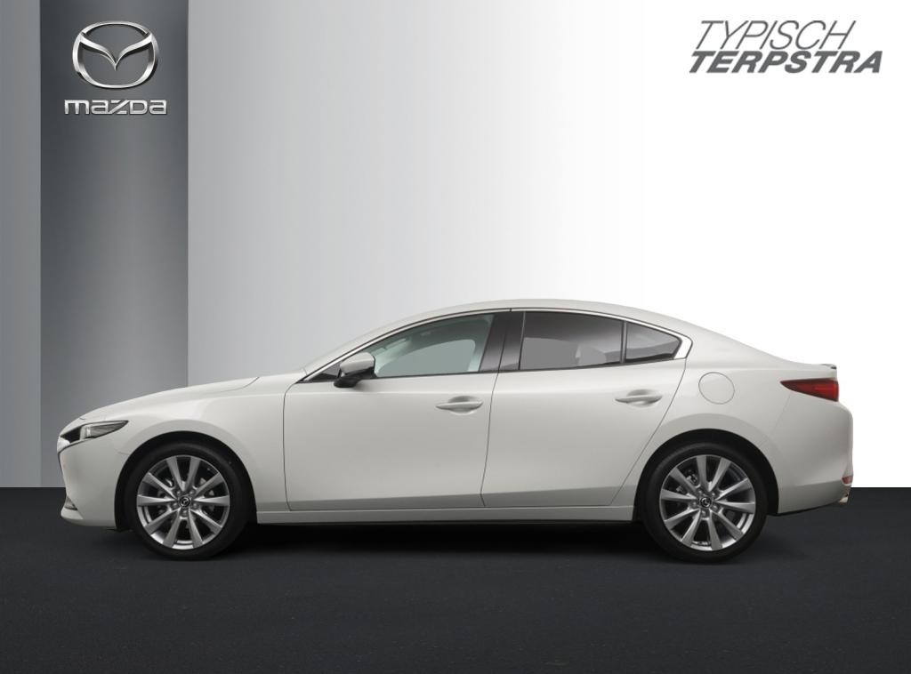Mazda 3 e-SKYACTIV-G 150pk Exclusive-line Comfort Design en, Gebruikt, 4 cilinders, 150 pk, Wit