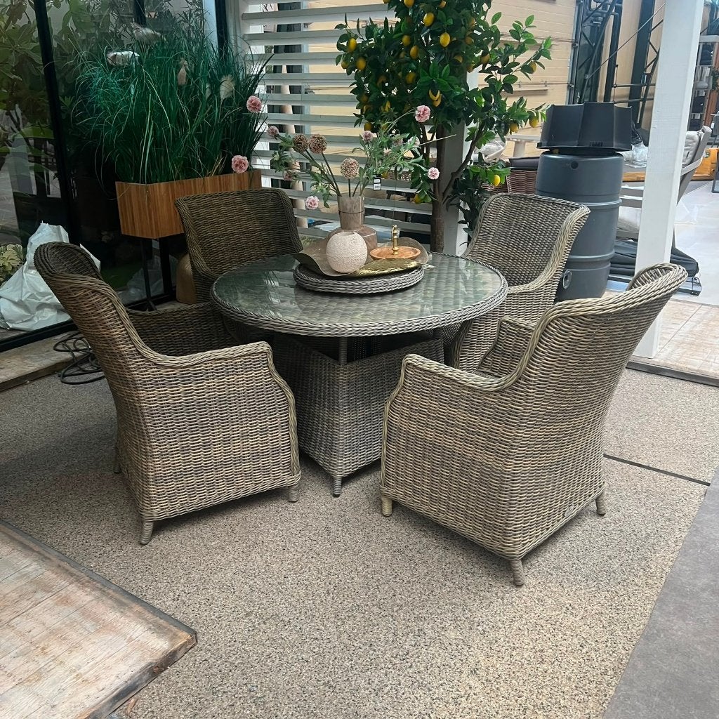 La Donna 2.0 Tuinset | Showroommodel, Tuin en Terras, Tuinsets en Loungesets, Ophalen, 4 zitplaatsen, Gebruikt, Wicker