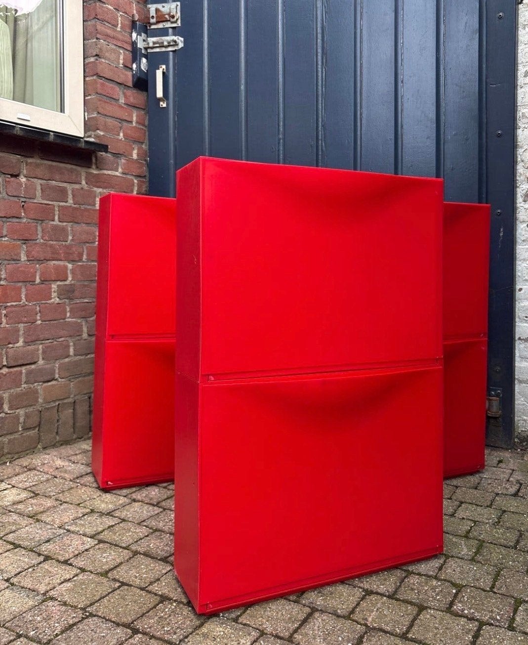 3 rode schoenenkasten/opbergkasten - IKEA TRONES, Ophalen, Gebruikt