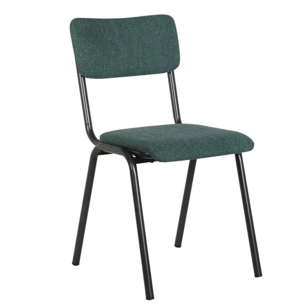 MN Indy Gestoffeerde Stapelbare Stoel, Huis en Inrichting, Stoelen, Zwart, Nieuw, Ophalen of Verzenden, Stof