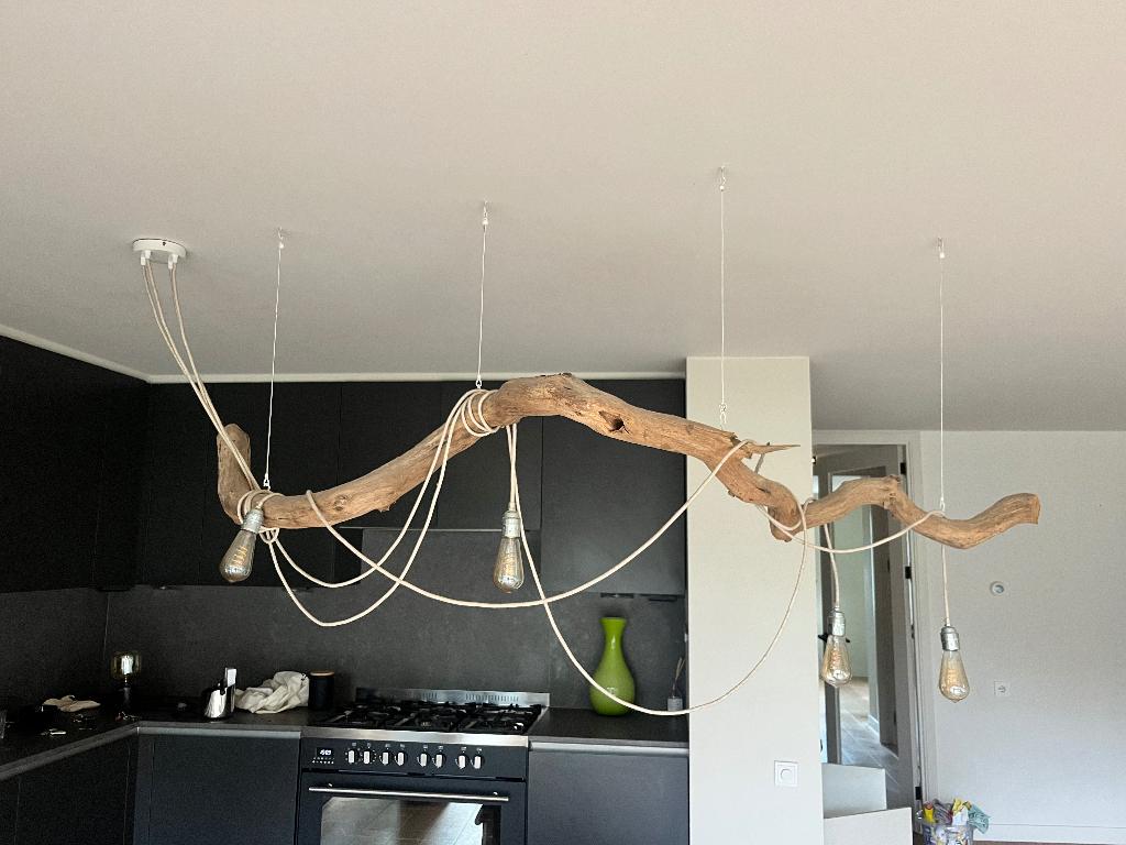 Eetkamerlamp, Huis en Inrichting, Ophalen, Zo goed als nieuw, Glas, 75 cm of meer