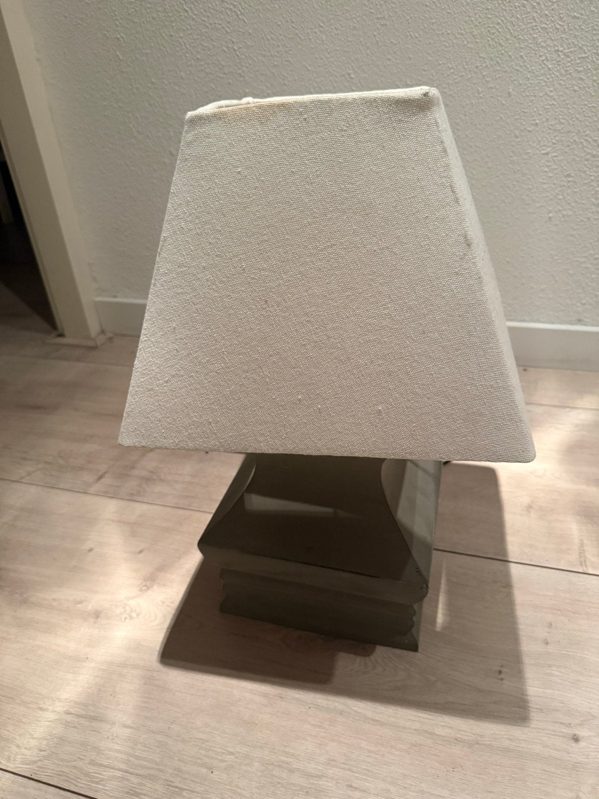Tafellamp met stoffen kap, Gebruikt, Textiel, Met kap, Schemerlamp