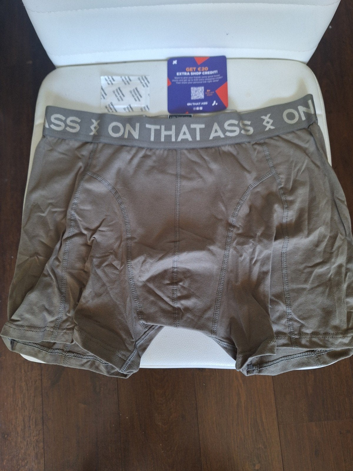 Nieuwe in kleur leger groen On That Ass boxershort - Maat L, Ophalen of Verzenden, Overige kleuren, On That Ass, Boxer