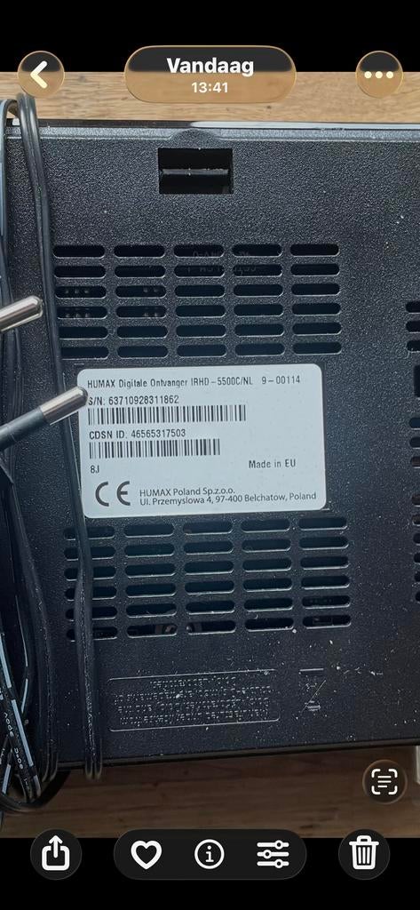 Humax Digitale ontvanger, Ophalen, Gebruikt