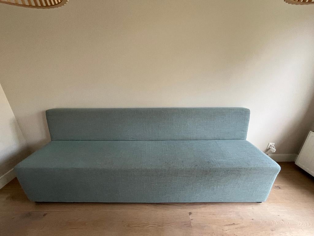 Eetkamerbank Caddy, stof Nardo 35 (aquagroen), Ophalen, Gebruikt, Minder dan 75 cm, Rechte bank