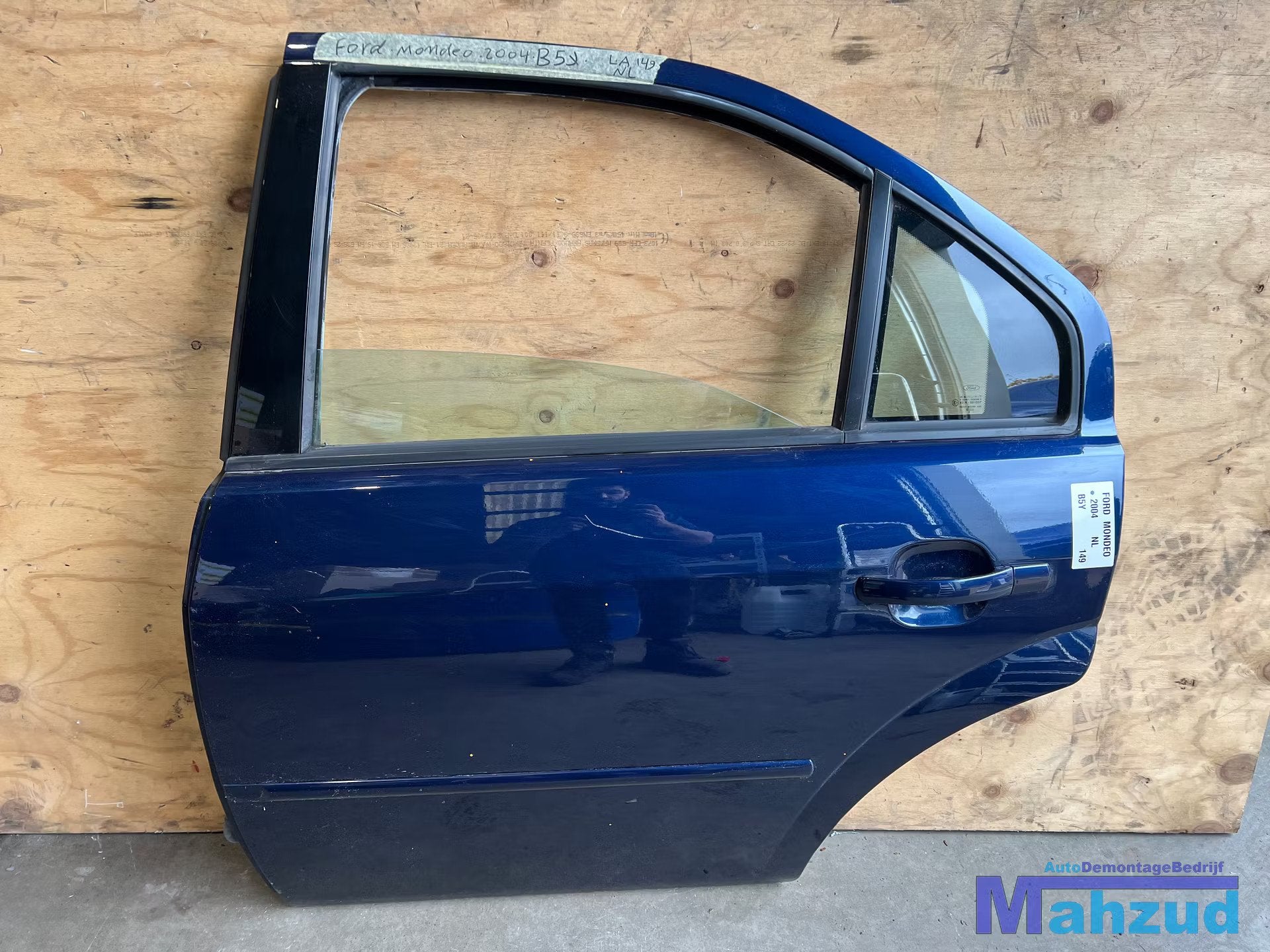 FORD MONDEO 3 Blauw E2 Links achter deur portier 2000-2007, Auto-onderdelen, Gebruikt, Deur, Info@ford.com, Ophalen of Verzenden