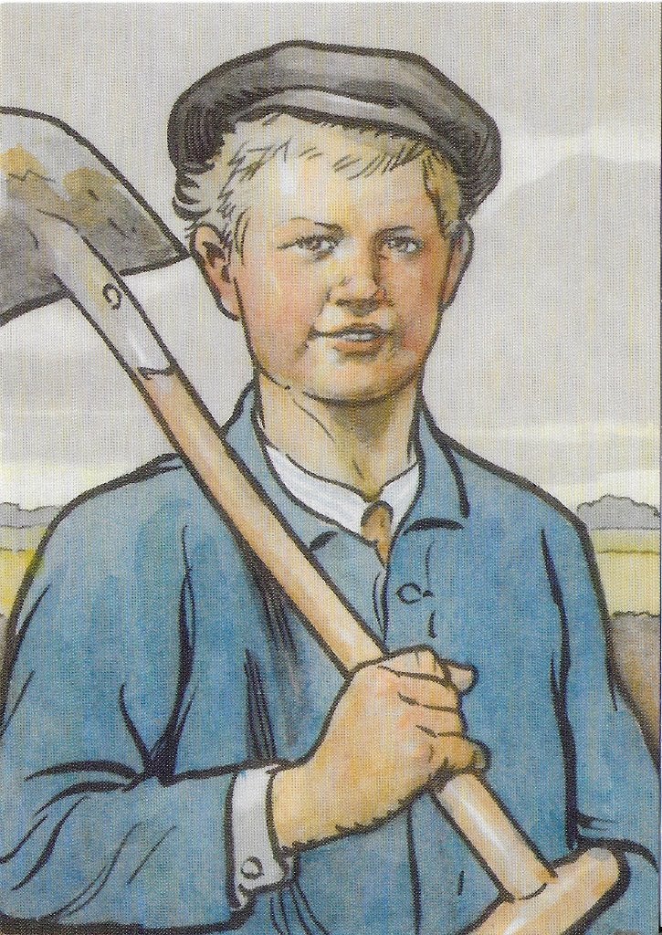 Ongelopen Ansichtkaart Gijs van het leesplankje (B3959 ), Ophalen of Verzenden, Voor 1920, Ongelopen, Overige thema's