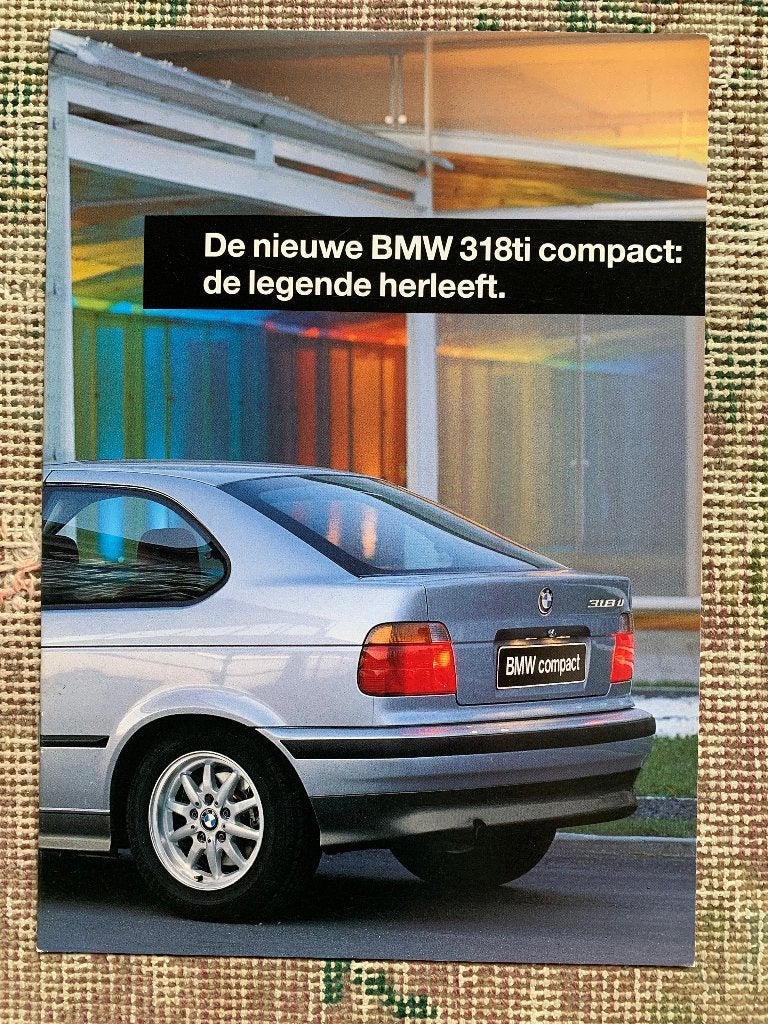 Nederlandse folder brochure BMW 318ti compact E36 1994 nieuw, Nieuw, Ophalen of Verzenden, BMW, BMW