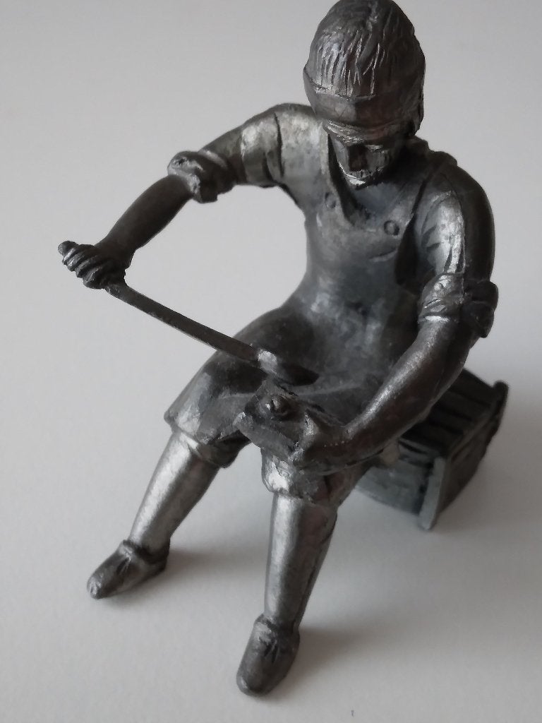 tin  tingieter oude ambachten 6,5cm hoog, Ophalen of Verzenden