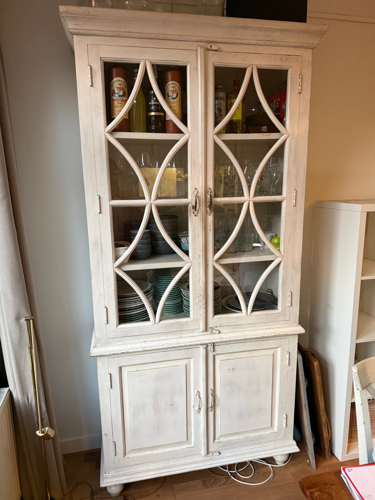 Broncante/vintage/antiek buffet- of boekenkast, Ophalen, Gebruikt, 50 tot 100 cm, 150 tot 200 cm
