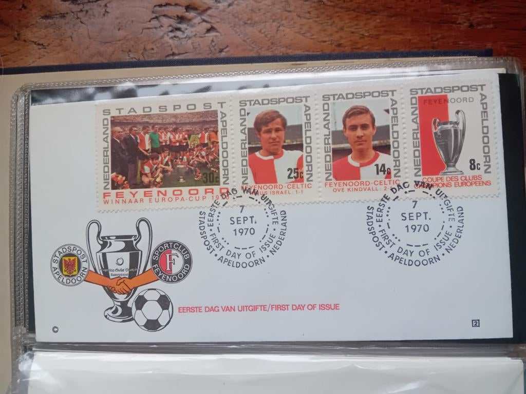 Feyenoord Stadspost Apeldoorn 1970, Postzegels en Munten, Ophalen of Verzenden