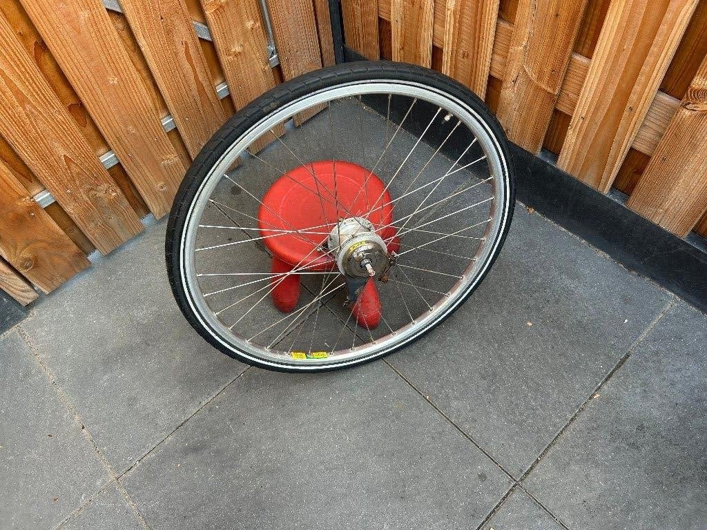 tk:Achterwiel 28 inch 7 NEXUS versnellingen rollerbrakes, Wiel, Gebruikt, Ophalen of Verzenden, Aluminium