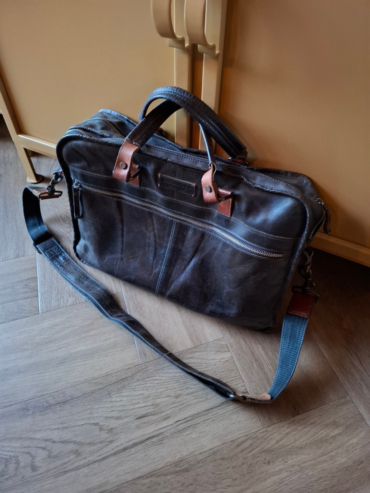 Barbarossa Leren Schoudertas/Laptoptas - Gebruikt, Sieraden, Tassen en Uiterlijk, Tassen | Schoudertassen, Ophalen of Verzenden