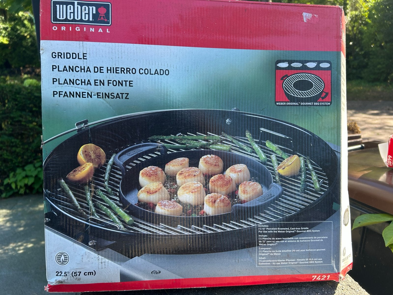 Weber GBS Gietijzeren Bakplaat - 57 cm, Ophalen of Verzenden, Zo goed als nieuw