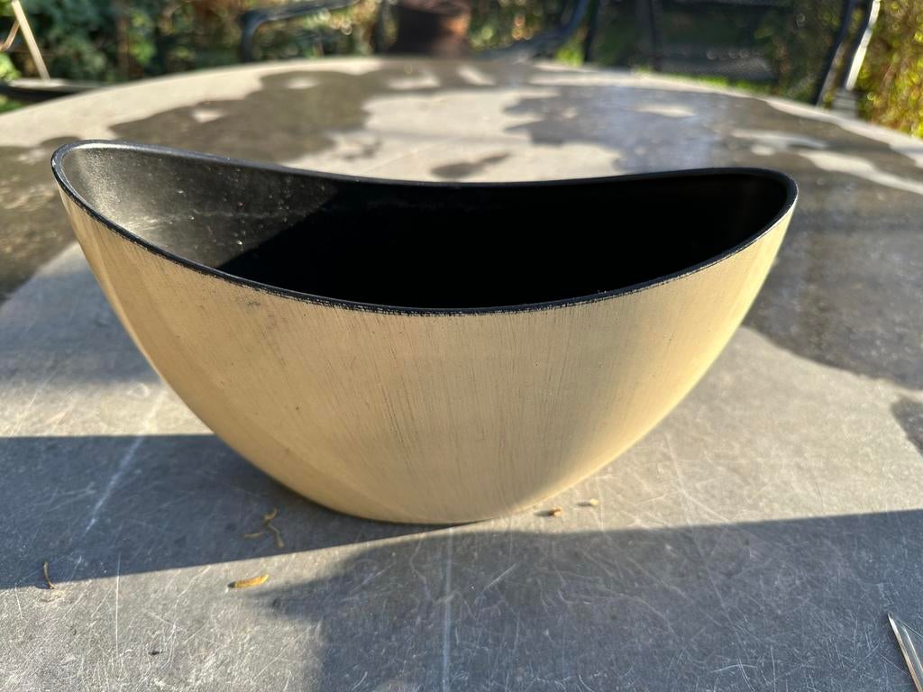 Ovale melamine bootschaal voor bloemstukken, Huis en Inrichting, Overige materialen, Gebruikt, Overige kleuren, Ophalen of Verzenden