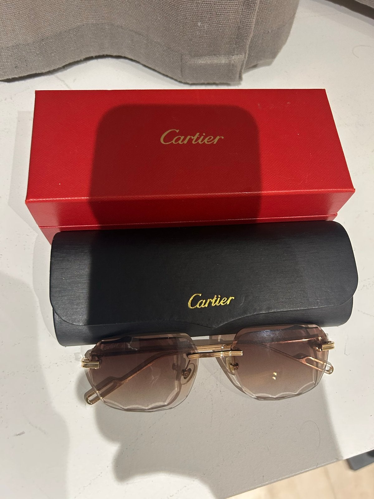 Cartier Zonnebril - NIEUW, Zonnebril, Bruin, Nieuw, Ophalen