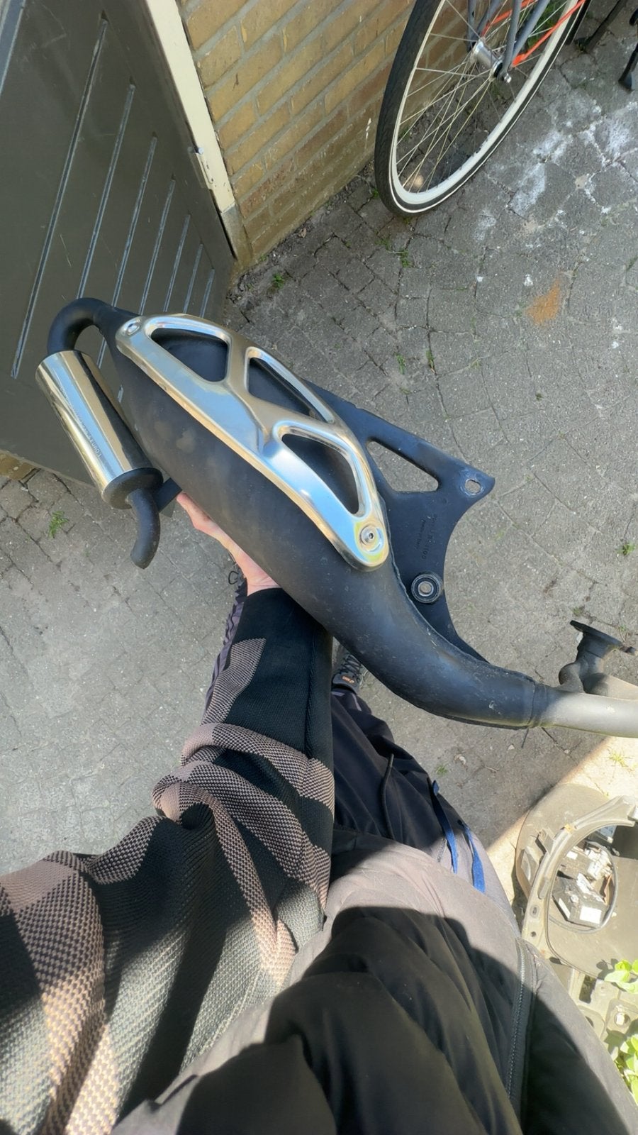 Minareli horizontaal uitlaat, Fietsen en Brommers, Ophalen of Verzenden, Zo goed als nieuw, Tweetakt, Aerox