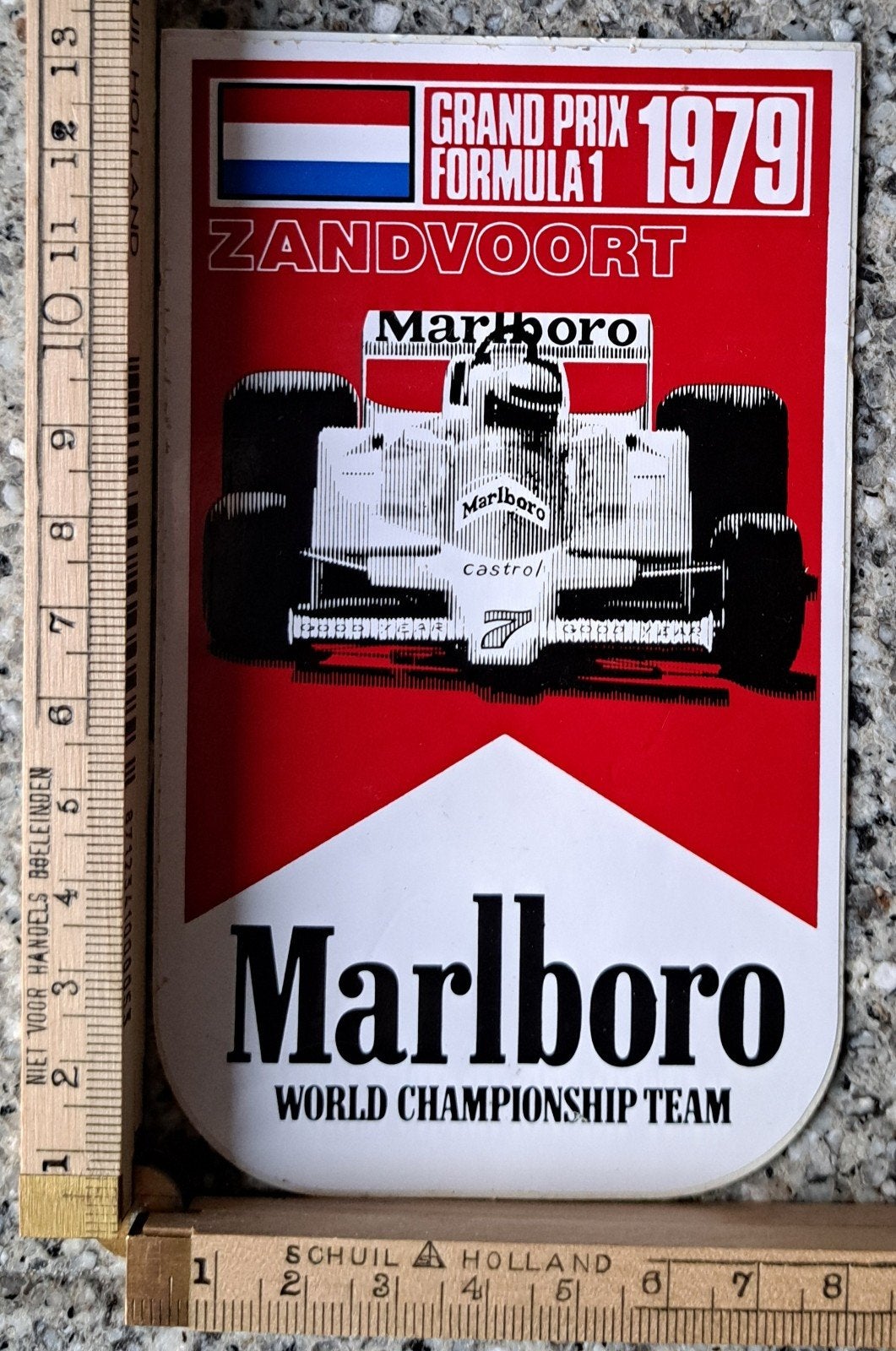 ntage sticker Marlboro Formule 1 1979 Zandvoort, Ophalen of Verzenden, Zo goed als nieuw, Auto's