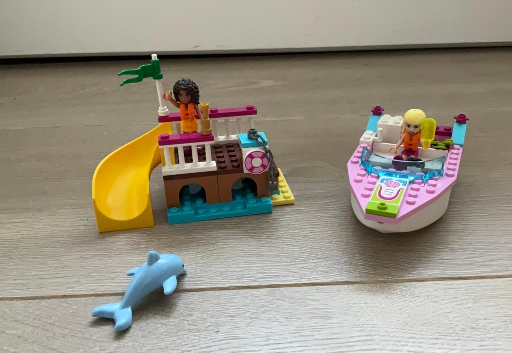 Lego Friends Juniors 10747 Andrea's en Mia's strandavontuur, Lego, Friends, Ophalen of Verzenden, Zo goed als nieuw