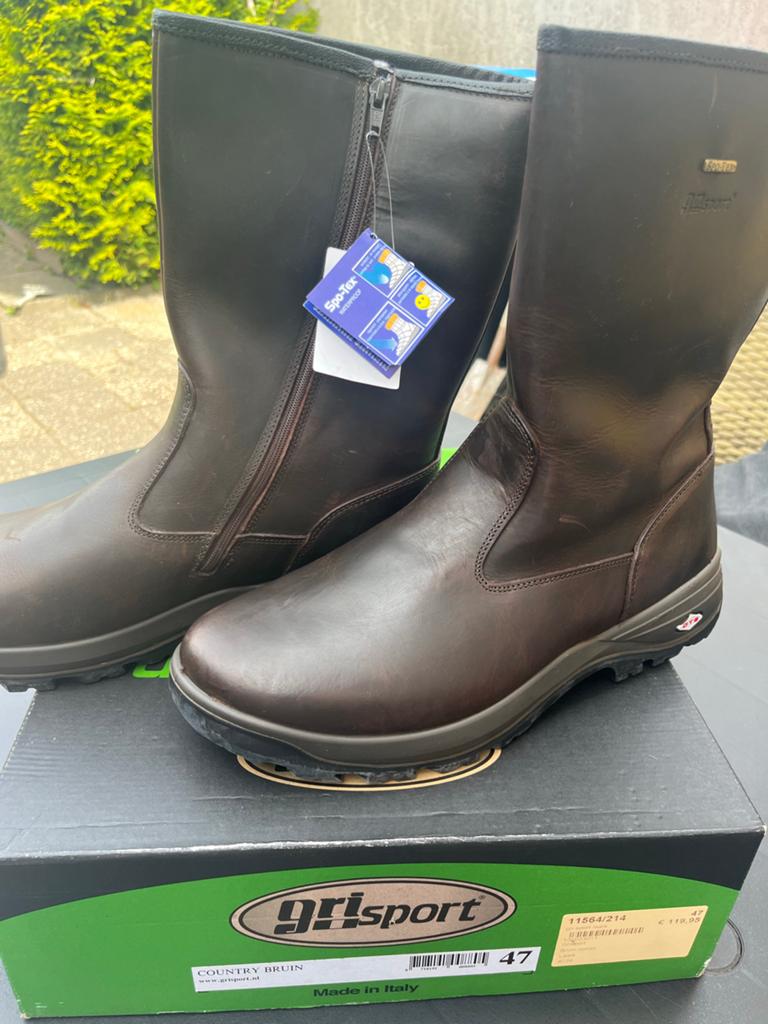 Nieuwe Grisport Country Bruin Leren Laarzen - Maat 47, Ophalen, Nieuw, Bruin, Boots