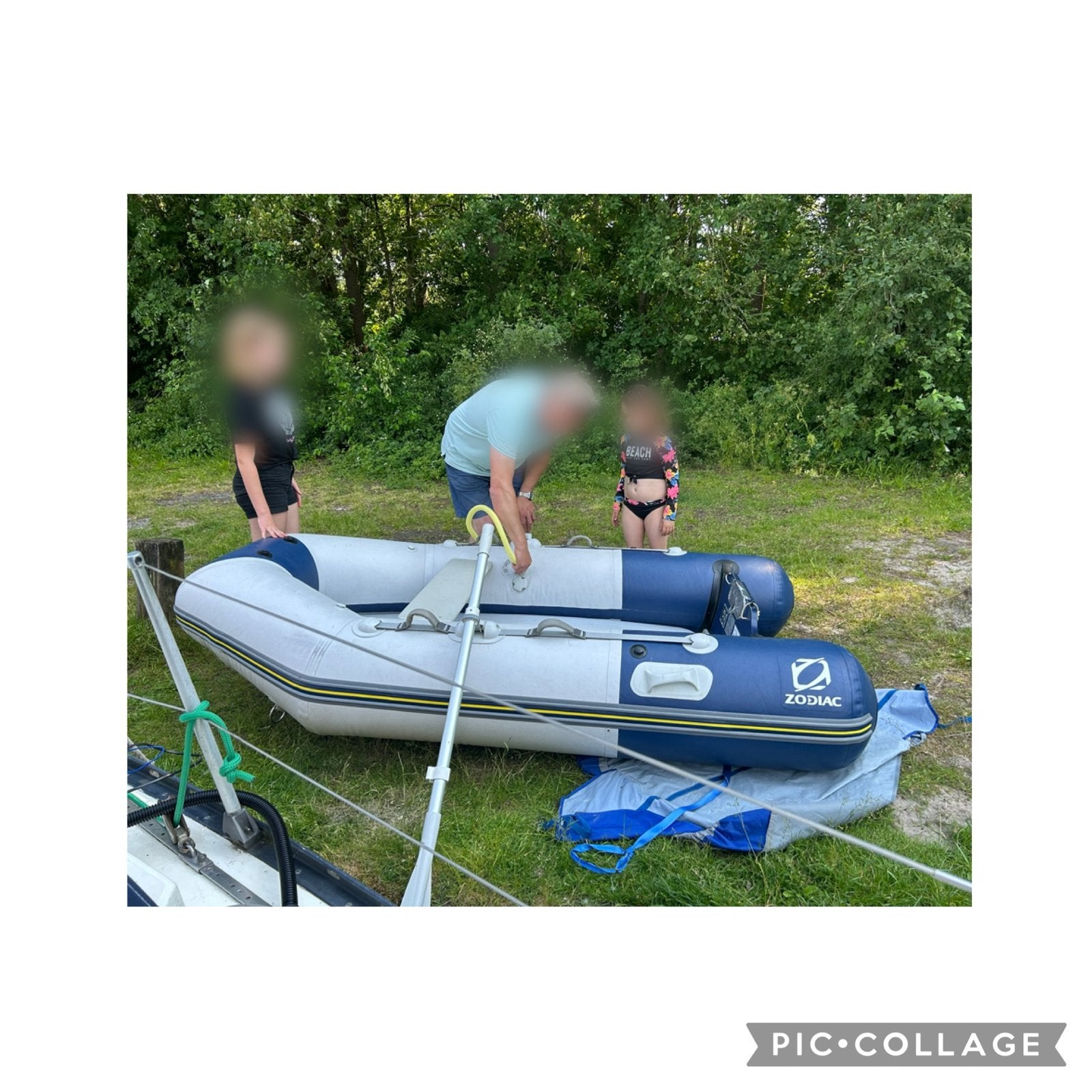 Zodiac te koop met buitenboord motor, Ophalen, Airdeck, Gebruikt, 5 pk