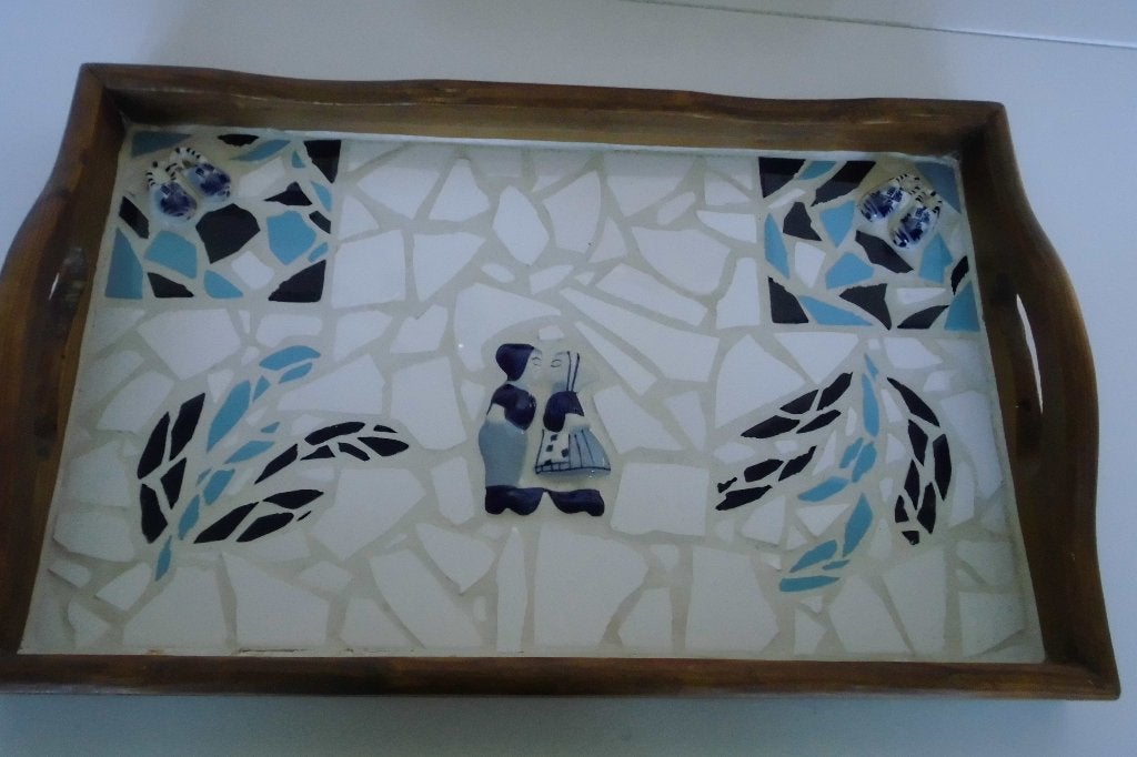dienblad, Ophalen of Verzenden, Rond, Hout