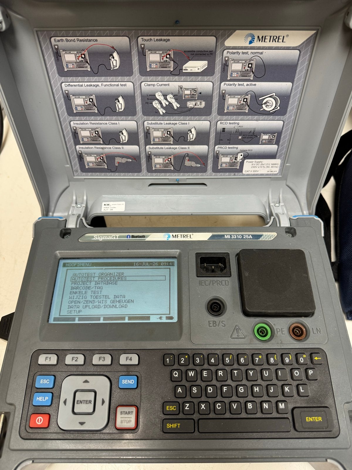 Metrel Sigma GT MI 3310 gereedschapstester met accessoires, Ophalen, Gebruikt, Elektriciteit