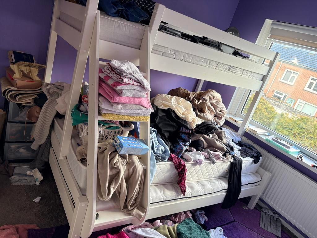 Stapel bed, Kinderen en Baby's, Kinderkamer | Stapelbedden en Hoogslapers, Zo goed als nieuw, Hoogslaper, Ophalen