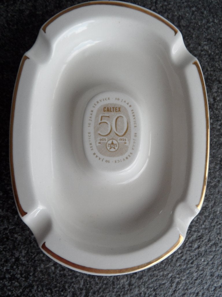 Caltex motorolie 1905-1955 asbak, Verzenden, Zo goed als nieuw, Gebruiksvoorwerp