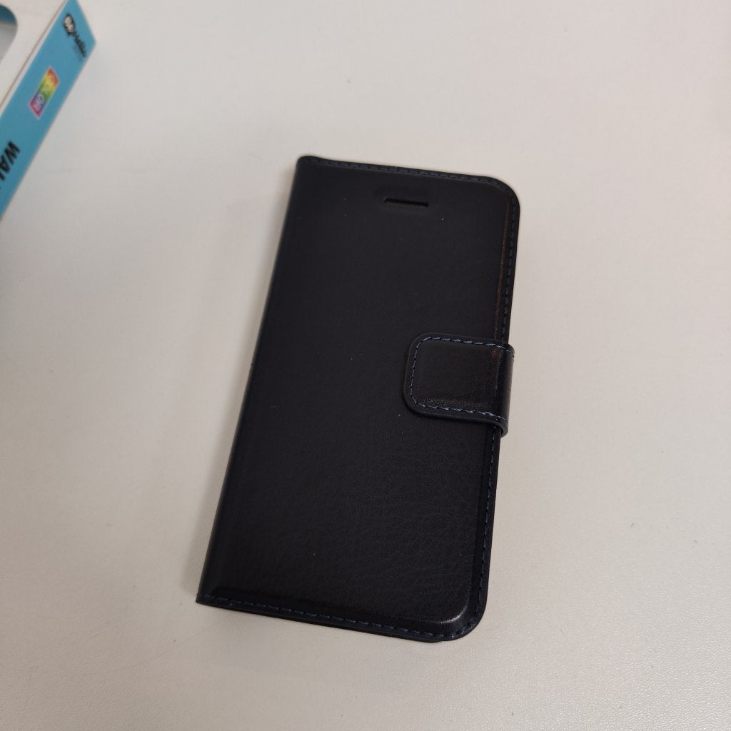 BeHello iPhone SE Hoesje - Gel Wallet Case - Blauw, Apple Distribution International, Nieuw, Hoesje of Tasje, Ophalen of Verzenden