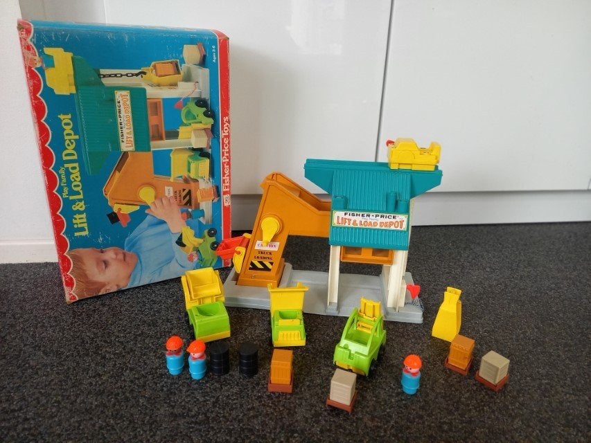 * Vintage Lossen en laden depot Fisher Price 942 compleet *, Ophalen of Verzenden, Gebruikt