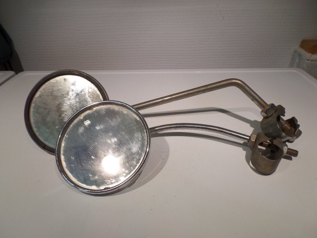 Achteruitkijkspiegels, Oldtimer motoren, 2 x-(#9018), Ophalen of Verzenden, Gebruikt