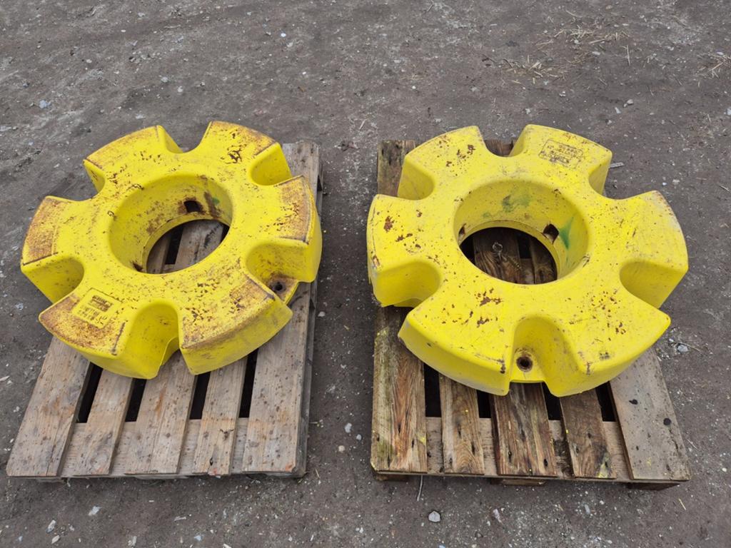 John Deere wielgewichten 2x 625kg met bouten, Zakelijke goederen, Agrarisch | Onderdelen | Banden, Velgen en Assen, Ophalen of Verzenden